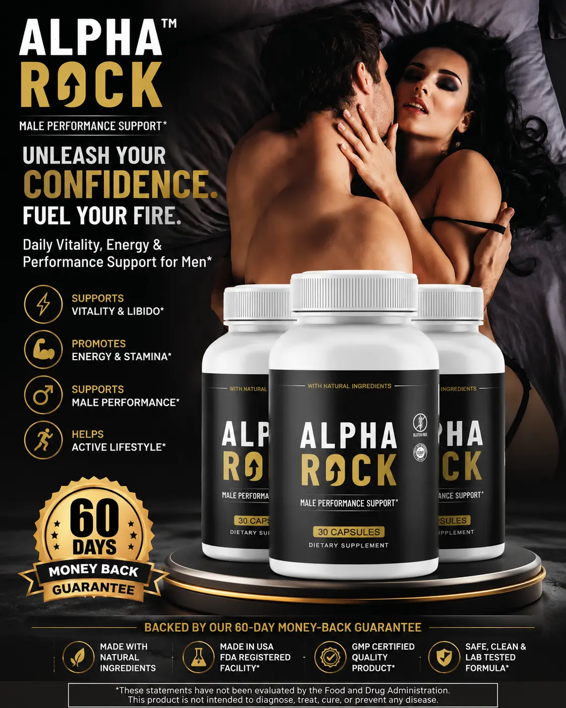AlphaRock Daily Male Vitality Wellness Supplement